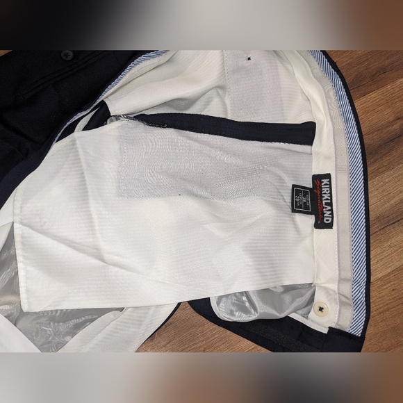 NWOT Kirkland Signature Men's Pleated Italian Wool Dress Slacks 38 x 29 - Picture 10 of 15